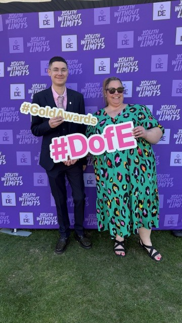 Ethan Burgoyne-Daniels and his mum